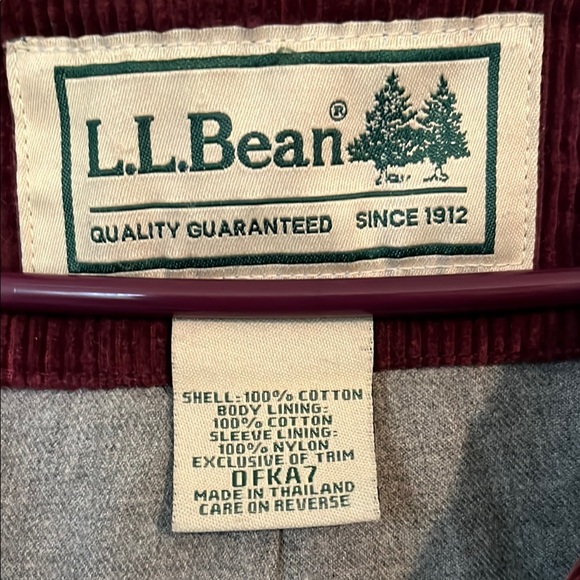L.L. Bean Women’s Corduroy Chore Utility Jacket XXL Lined - Picture 3 of 6
